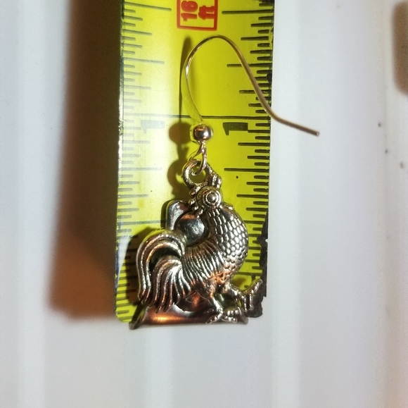 NEW Rooster Chicken Earrings - Picture 3 of 4